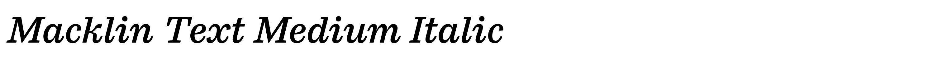 Macklin Text Medium Italic